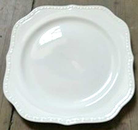 Eggshell Georgian (Also A Shape) Square Salad Plate