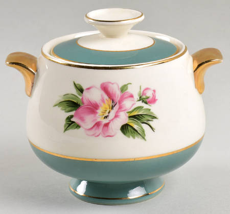 Empire Green Sugar Bowl & Lid