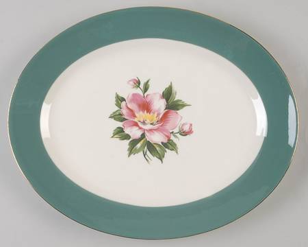 Empire Green 11" Oval Serving Platter by Homer Laughlin 