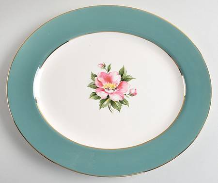 Empire Green 13" Oval Serving Platter by Homer Laughlin 