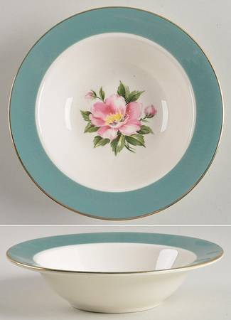 Empire Green Rim Fruit/Dessert (Sauce) Bowl by Homer Laughlin 