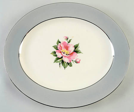 Empire Grey 13" Oval Serving Platter