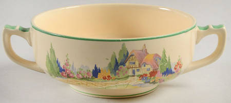 English Garden Footed Cream Soup Bowl