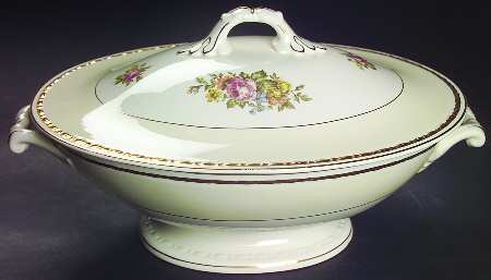 English Regency Oval Covered Vegetable