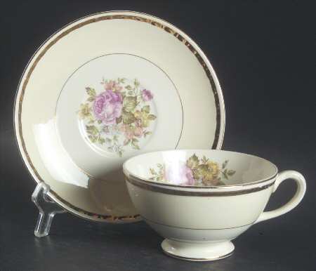 English Regency Footed Cup & Saucer Set