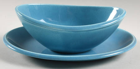 Epicure Turquoise Blue Gravy Boat & Underplate