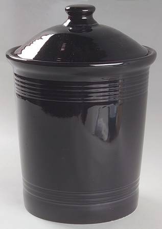 Fiesta Black (Intro 1986) Large Canister & Lid