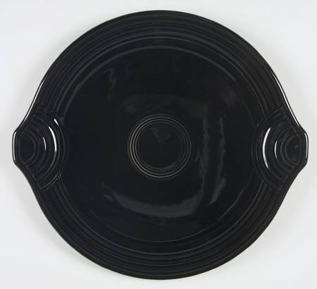 Fiesta Black (Intro 1986) Handled Cake Plate