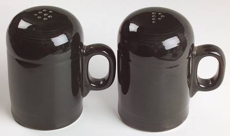 Fiesta Black (Intro 1986) Stove Top Salt & Pepper Set