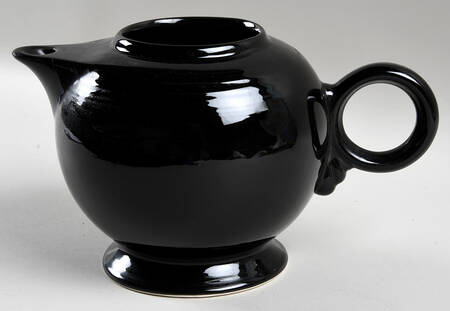 Fiesta Black (Intro 1986) Teapot No Lid