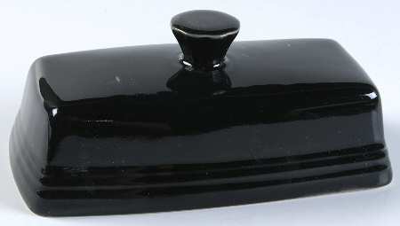 Fiesta Black (Intro 1986) Lid for Extra Large 1/4 Lb Butter