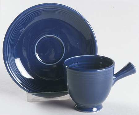 Fiesta Cobalt Blue (Older) Stick Handle Demitasse Cup & Saucer Set
