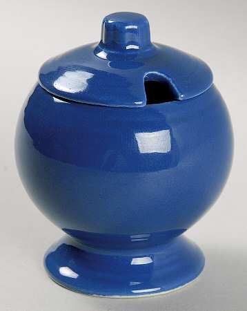 Fiesta Cobalt Blue (Older) Mustard Jar & Lid