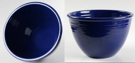 Fiesta Cobalt Blue (Older) 8" Nested Mixing Bowl w/No Center Interior Rings