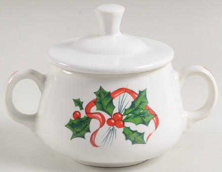 Holiday Fiesta (With Ribbon) Sugar Bowl & Lid