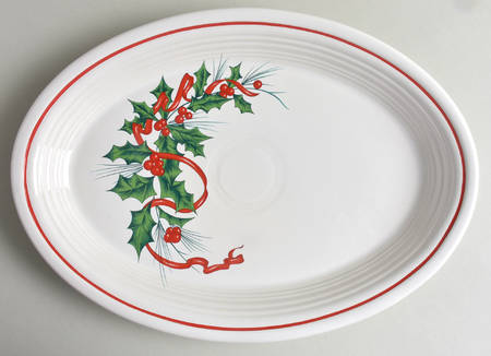 Holiday Fiesta (With Ribbon) 13" Oval Serving Platter