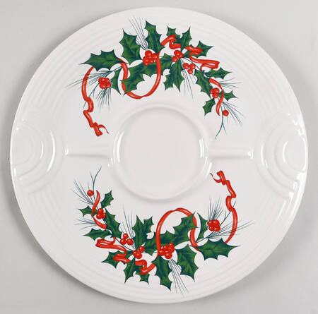 Holiday Fiesta (With Ribbon) Hostess Tray for Chip and Dip