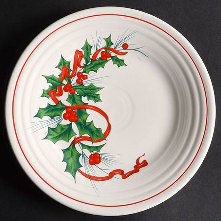 Holiday Fiesta (With Ribbon) Luncheon Plate by Homer Laughlin 