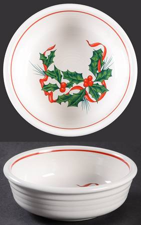 Holiday Fiesta (With Ribbon) Coupe Cereal Bowl by Homer Laughlin 