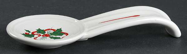 Holiday Fiesta (With Ribbon) Spoon Rest/Holder (Holds 1 Spoon) by Homer Laughlin 