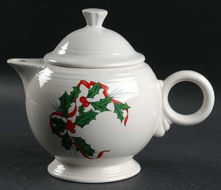 Holiday Fiesta (With Ribbon) Teapot & Lid