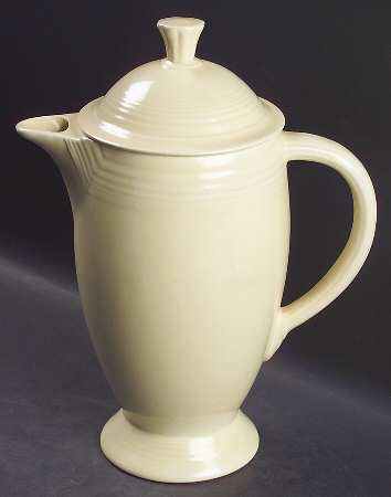 Fiesta Old Ivory (Cream) Coffee Pot & Lid by Homer Laughlin 