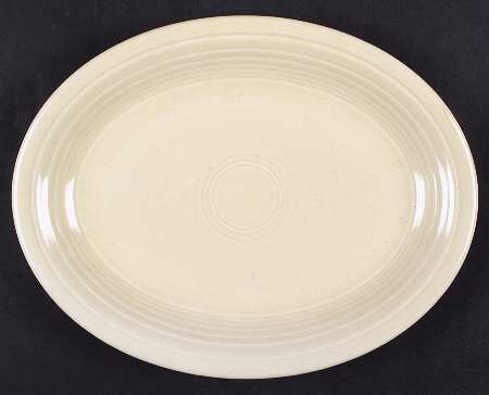 Fiesta Old Ivory (Cream) 12" Oval Serving Platter by Homer Laughlin 
