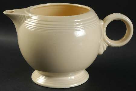 Fiesta Old Ivory (Cream) Large Teapot No Lid by Homer Laughlin 