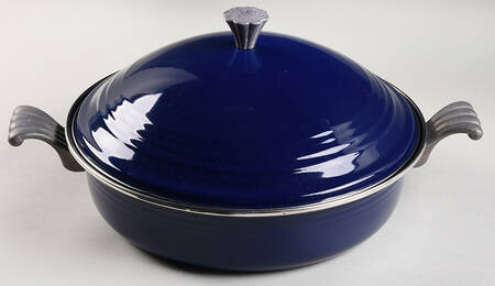 Fiesta Cobalt Blue (Intro 1986) 4 Quart Metal Covered Casserole