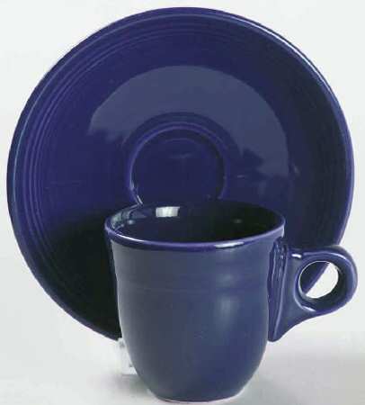 Fiesta Cobalt Blue (Intro 1986) Flat Demitasse Cup & Saucer Set