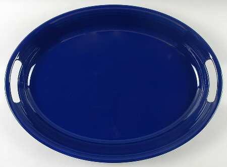 Fiesta Cobalt Blue (Intro 1986) 18" Melamine Oval Handled Tray