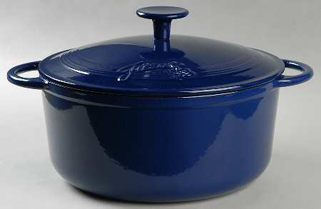 Fiesta Cobalt Blue (Intro 1986) 5.3 Qt Cast Iron Dutch Oven & Lid