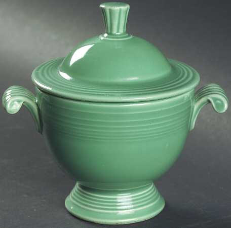 Fiesta Light Green (Older) Sugar Bowl & Lid