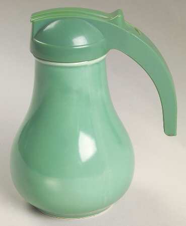 Fiesta Light Green (Older) Large Syrup W/All Plastic Lid