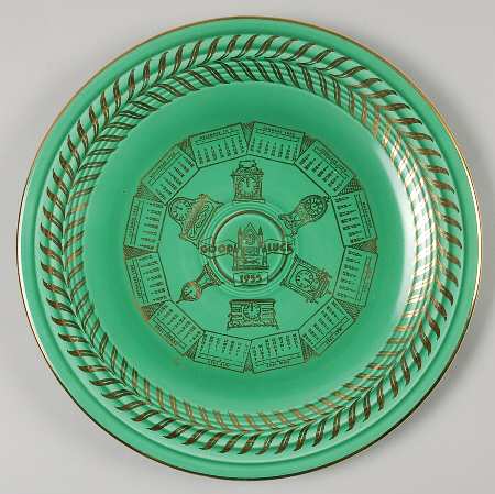 Fiesta Light Green (Older) "1955" Calendar Plate