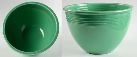 Fiesta Light Green (Older) 9" Nested Mixing Bowl w/No Center Interior Rings