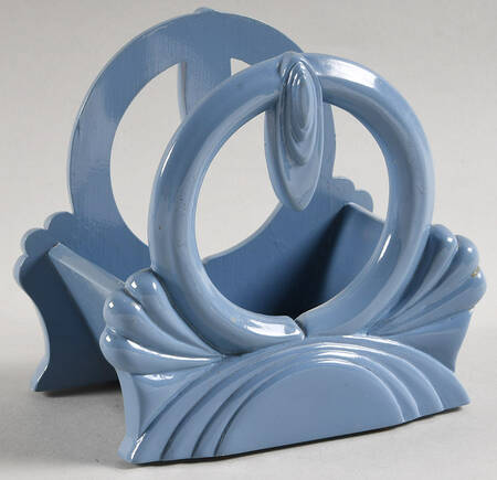 Fiesta Periwinkle Blue (Intro 1989) Wood Tray for Napkin, Salt & Pepper Set-