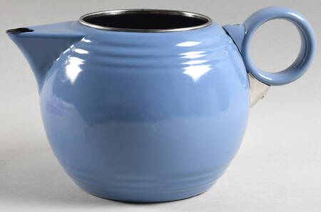 Fiesta Periwinkle Blue (Intro 1989) Metal Kettle No Lid