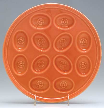 Fiesta Persimmon (Intro 1989) Deviled Egg Plate