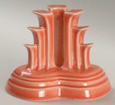 Fiesta Persimmon (Intro 1989) Tripod Candleholder