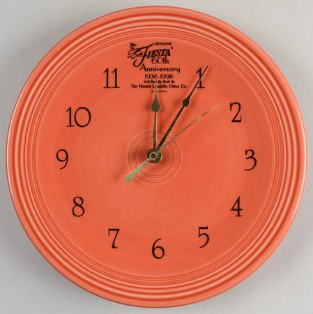 Fiesta Persimmon (Intro 1989) 60th Anniversary Clock Plate