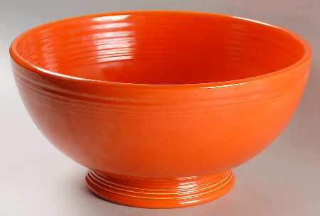 Fiesta Red (Older) Large Footed Salad Serving Bowl