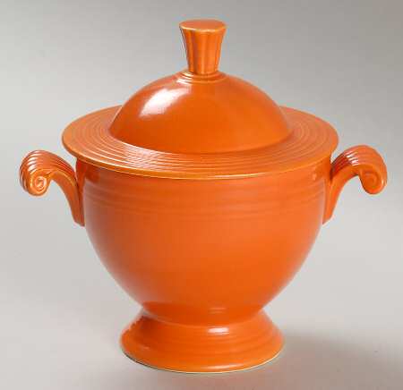 Fiesta Red (Older) Sugar Bowl & Lid