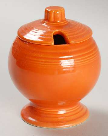 Fiesta Red (Older) Mustard Jar & Lid