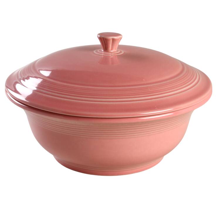 Fiesta Rose (Intro 1986) 1.5 Qt Round Covered Casserole
