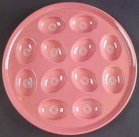 Fiesta Rose (Intro 1986) Deviled Egg Plate