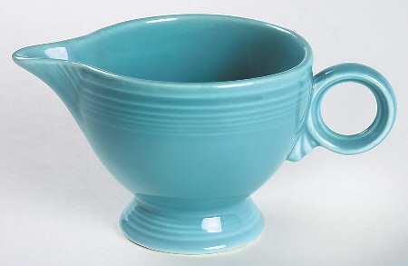 Fiesta Turquoise (Older) Ring Handle Creamer