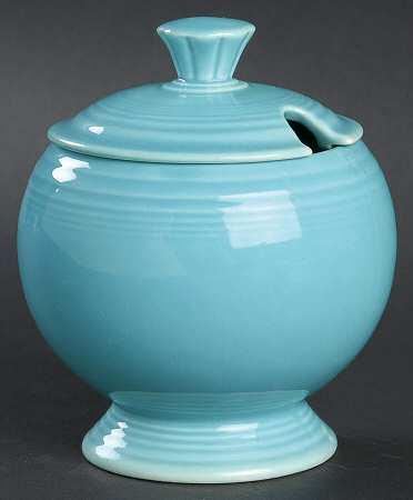 Fiesta Turquoise (Older) Marmalade & Lid