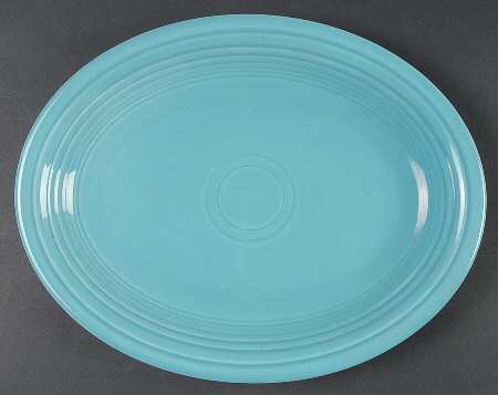 Fiesta Turquoise (Older) 12" Oval Serving Platter
