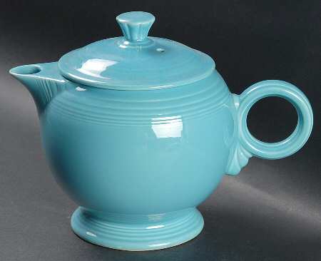 Fiesta Turquoise (Older) Large Tea Pot & Lid